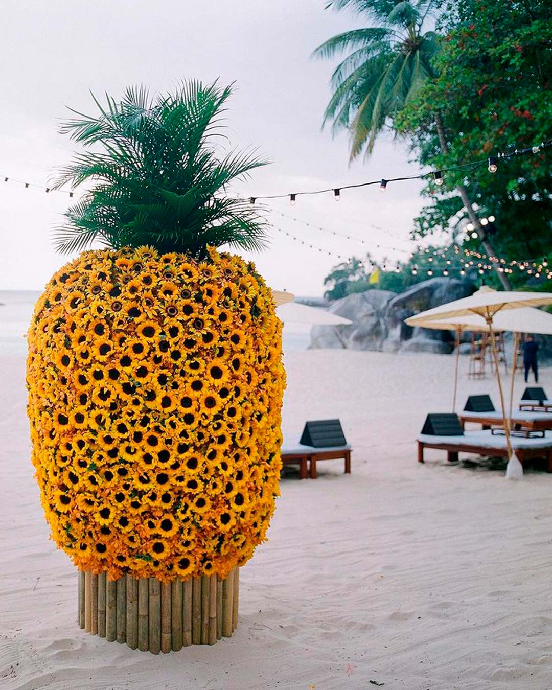 wedding themes sunflowers beach