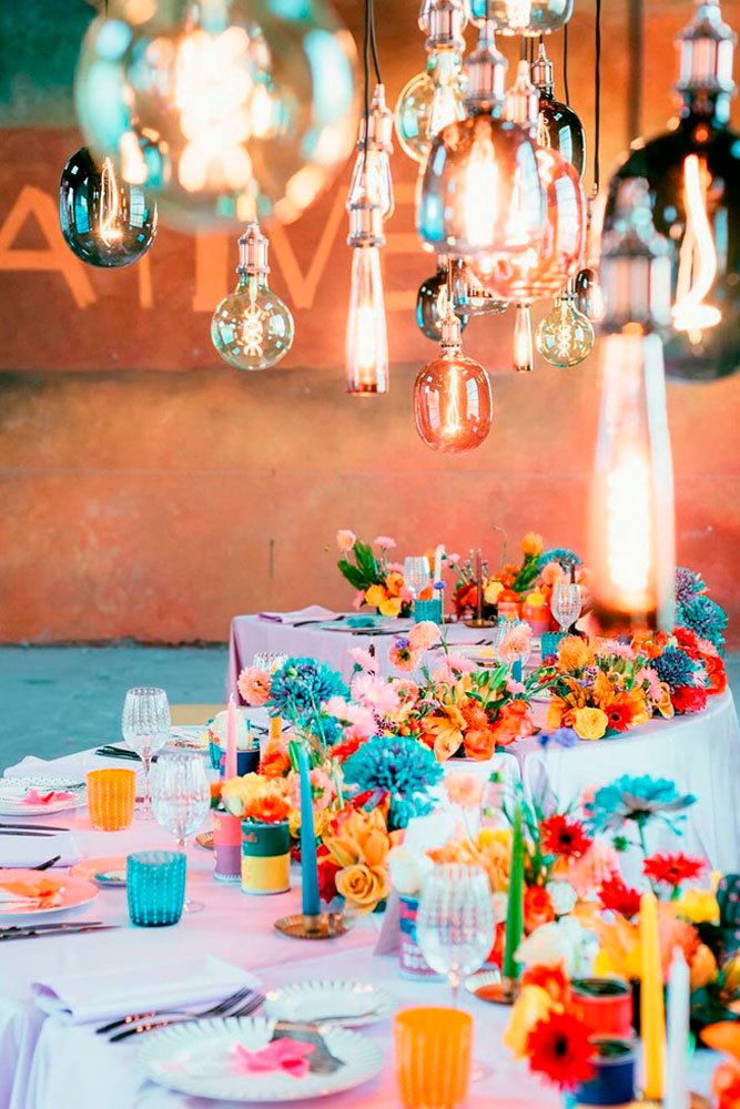 wedding themes table decor modern