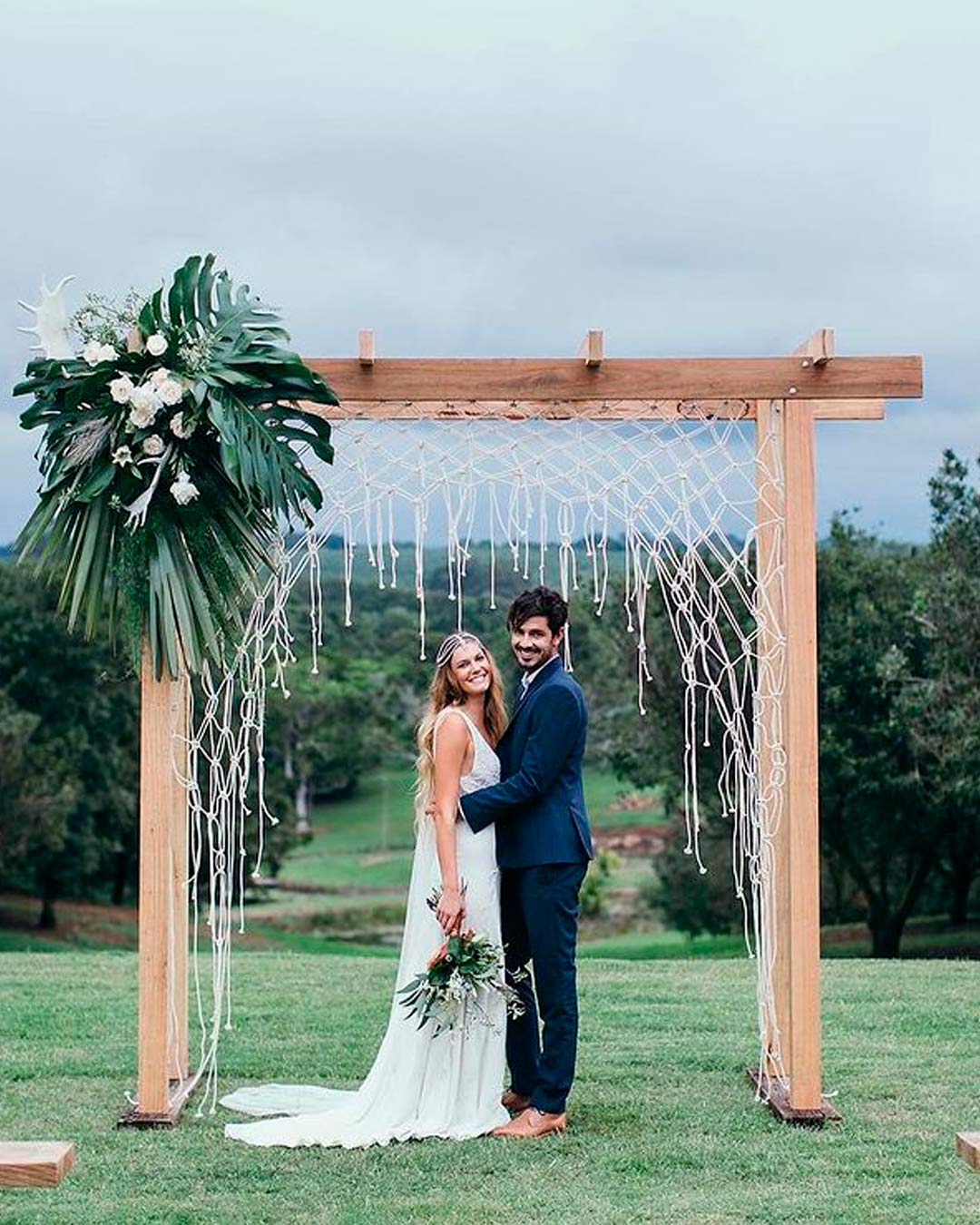 wedding themes woven arch backdrop