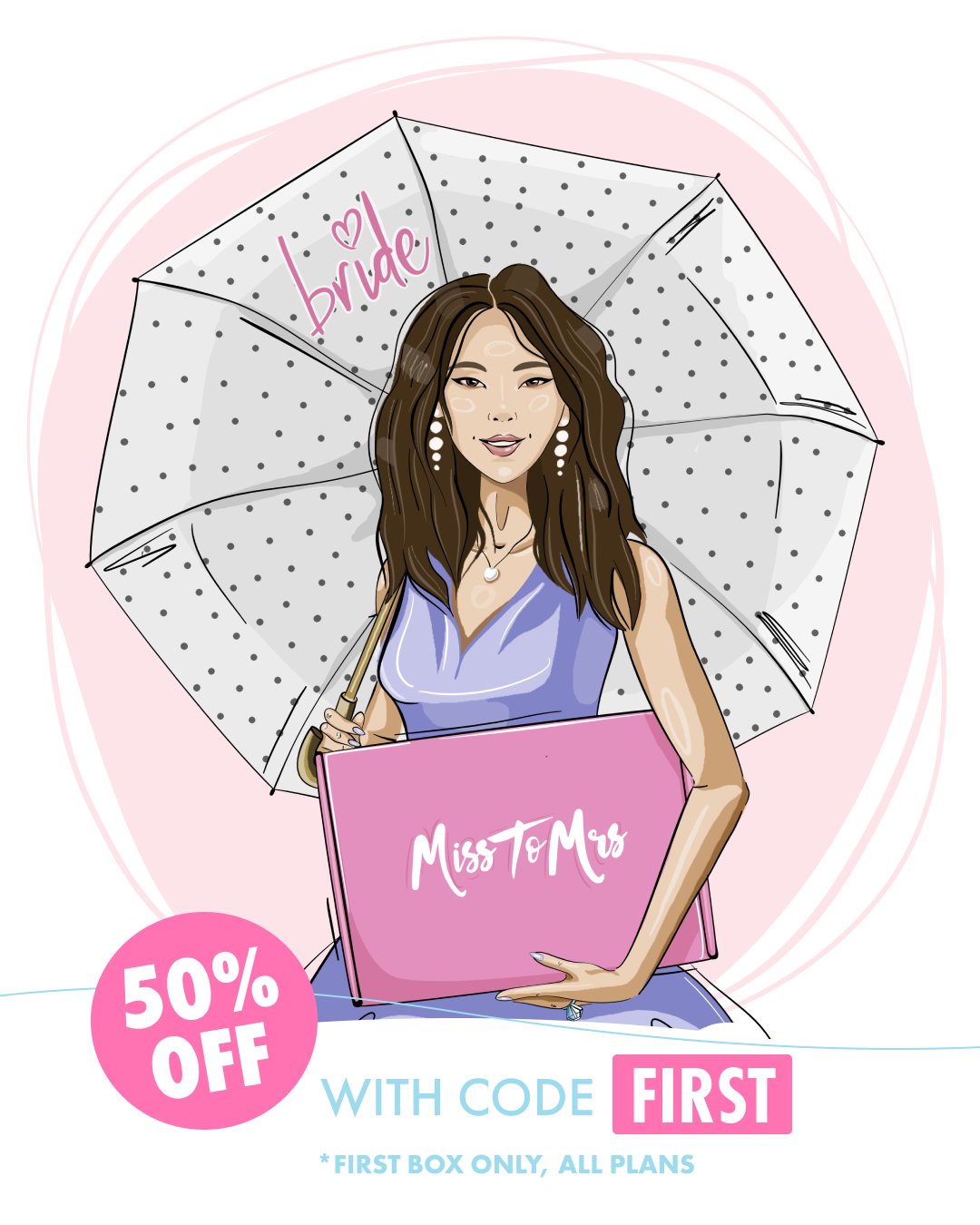asian girl with box banner
