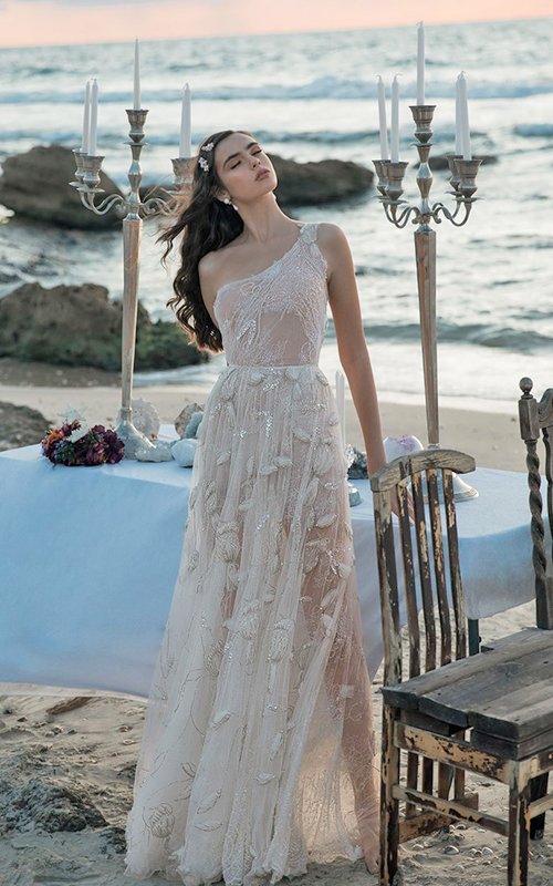 floral mermaid wedding dress