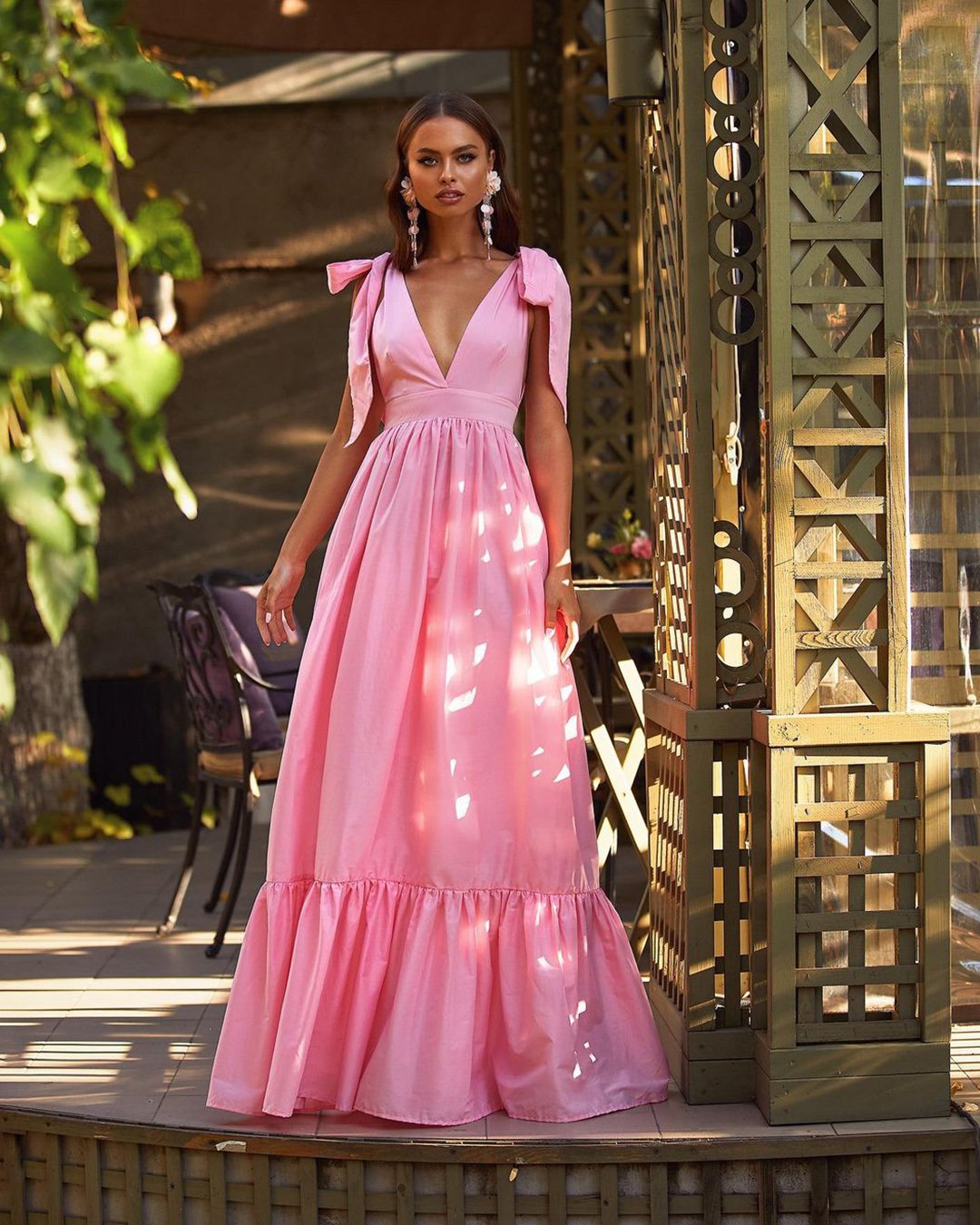 beach wedding guest dresses long simple pink casual alamourthelabel