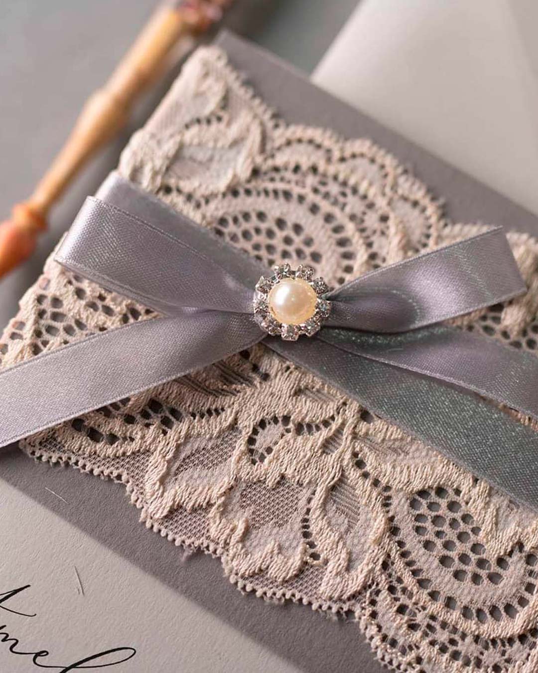 best diy wedding invitations can create right home lace white gray pearls lettering