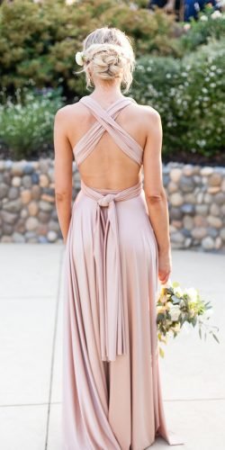 blush bridesmaid gowns