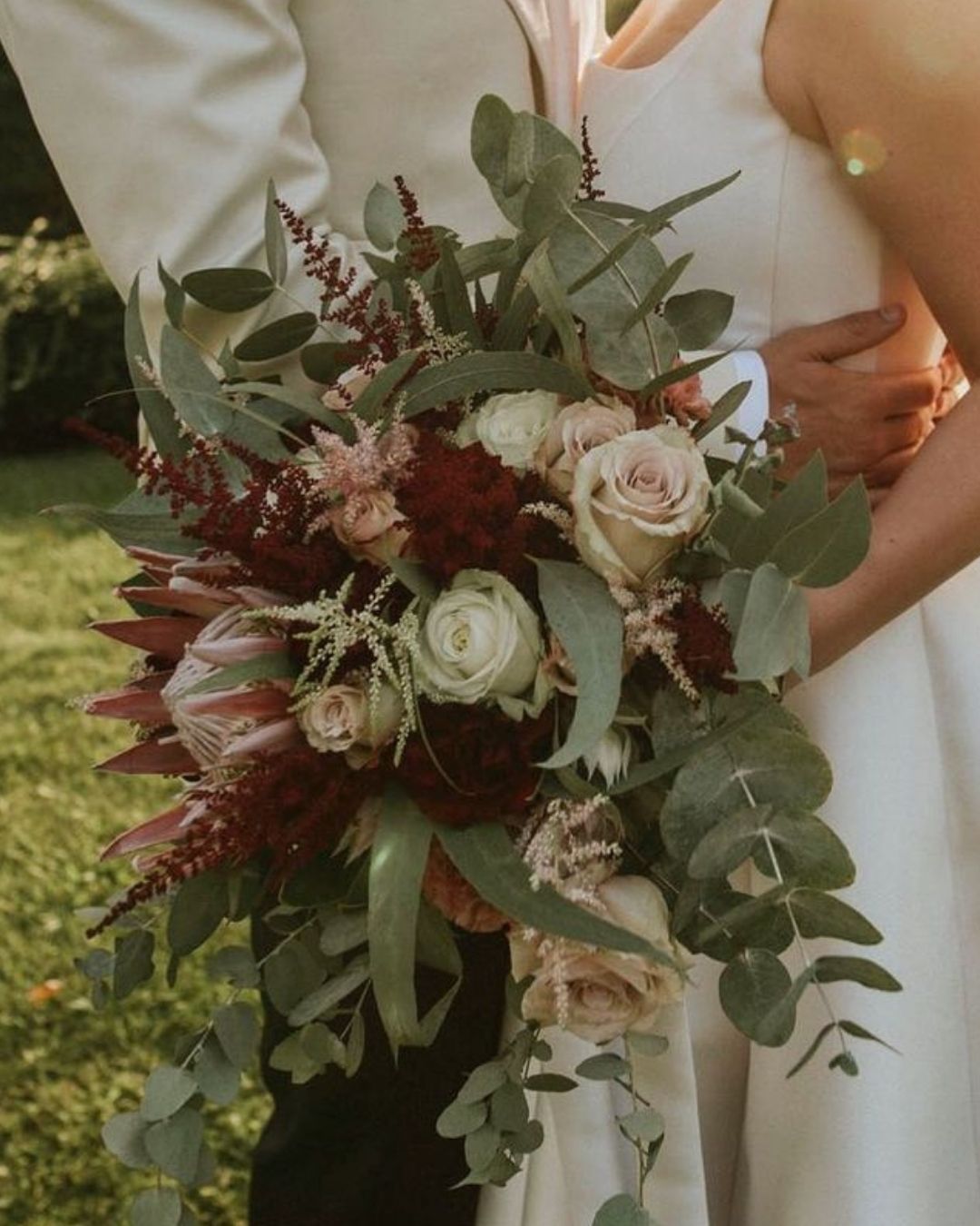 bridesmaid wedding bouquets with greenery
