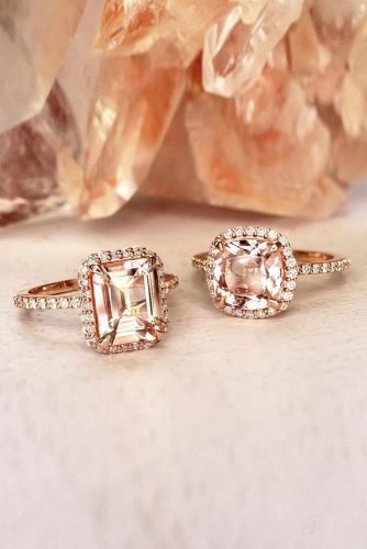 engagement ring rose gold halo rings