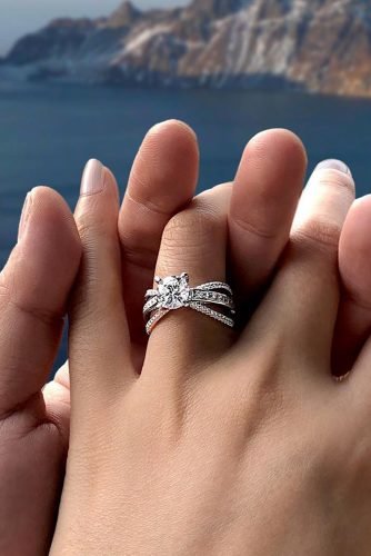 gabriel co engagement rings unique engagement rings diamond rings pave band gabrielandco