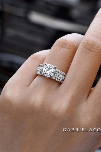 gabriel co engagement rings white gold engagement rings round cut engagement rings gabrielandco
