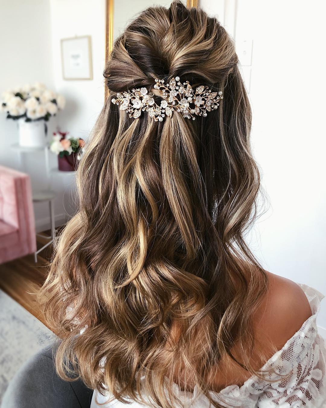 71 Perfect Half Up Half Down Wedding Hairstyles Wedding Forward