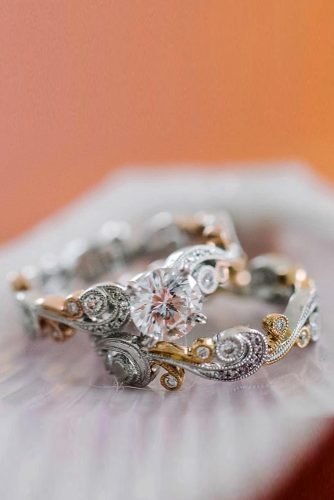 kirk kara engagement rings two tone engagement rings round diamond wedding ring sets beautiful wedding rings kirkkara