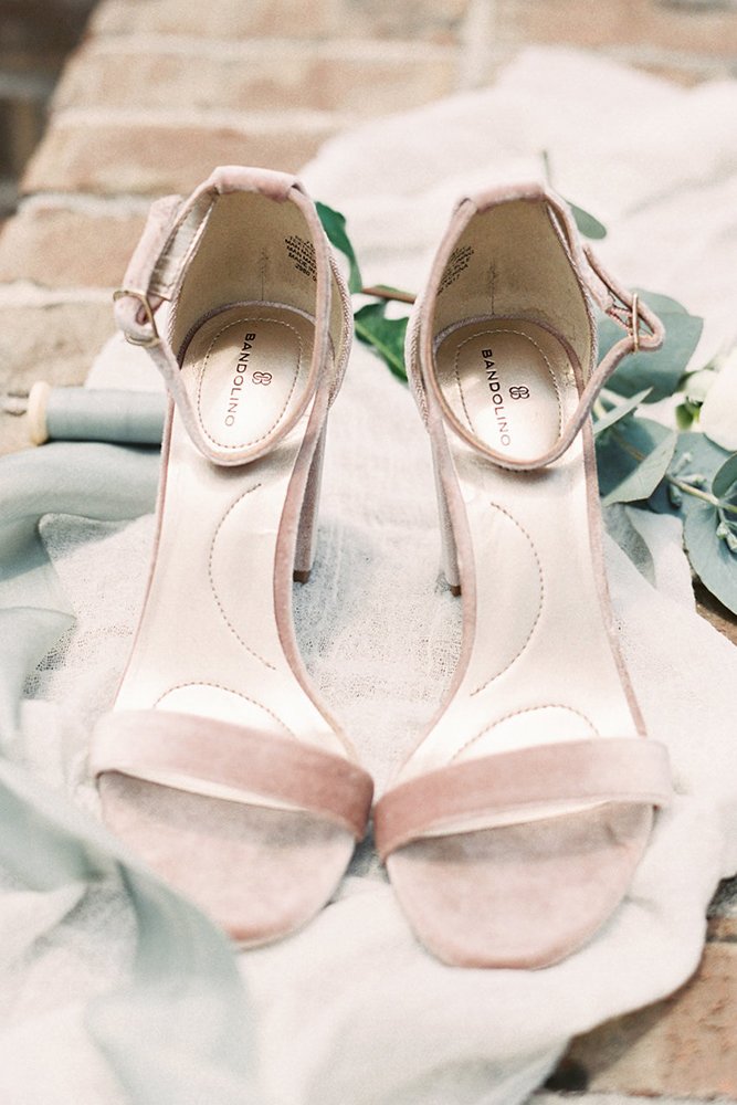 nude wedding shoes ankle straps simple with low heels belightfineartphotography