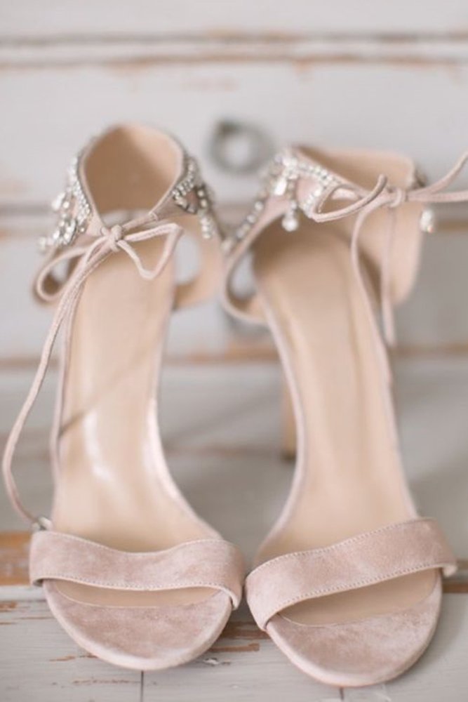 nude wedding shoes sparkle with heels amy rizzuto