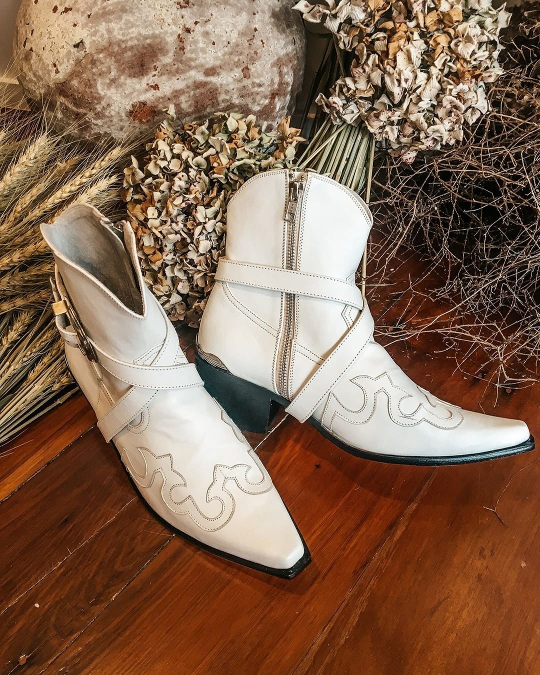 rue de seine wedding dresses white short boots barn boho