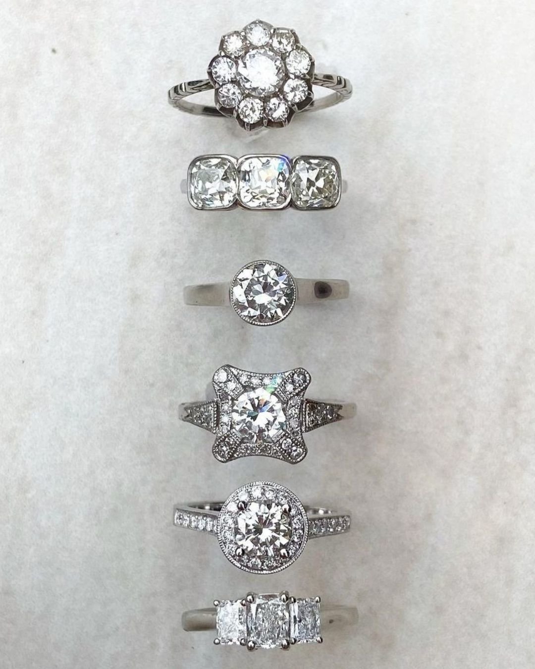 vintage wedding rings floral vintage rings3
