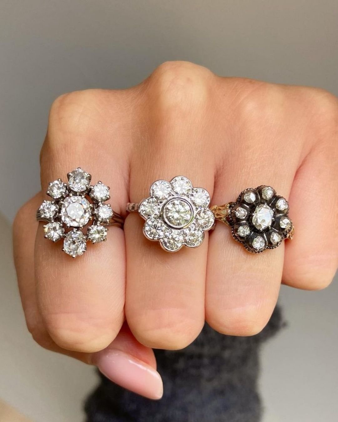 vintage wedding rings floral vintage rings1