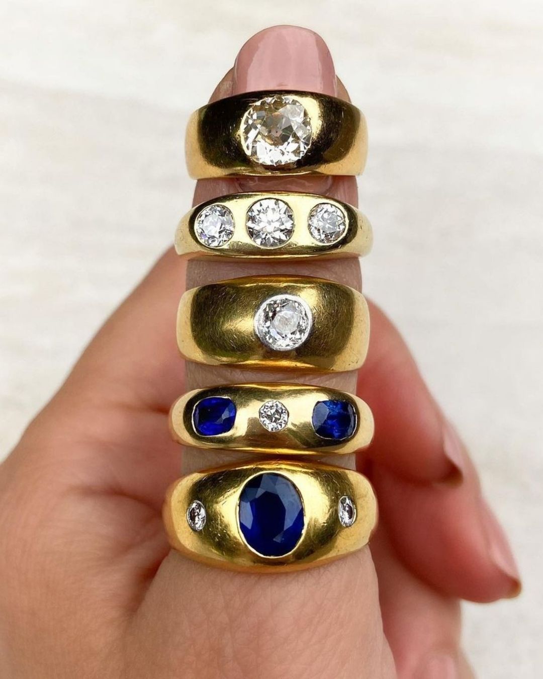 vintage wedding rings stackable vintage rings1