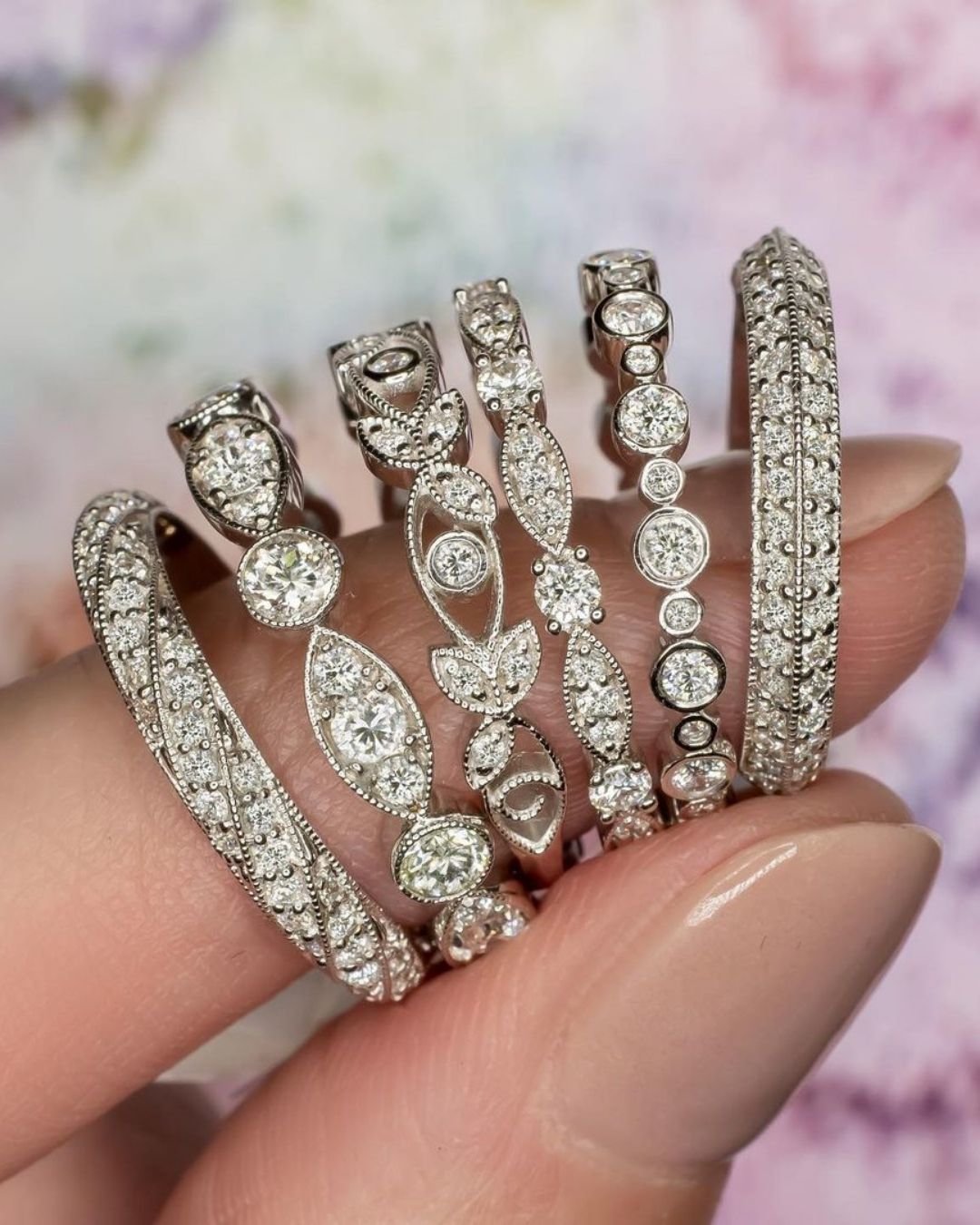 vintage wedding rings stackable vintage rings