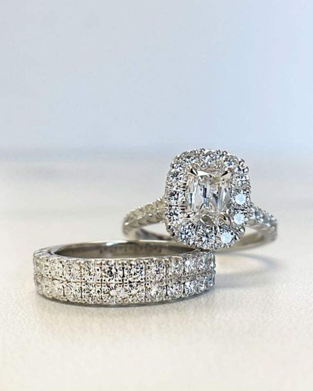 vintage wedding rings with diamonds