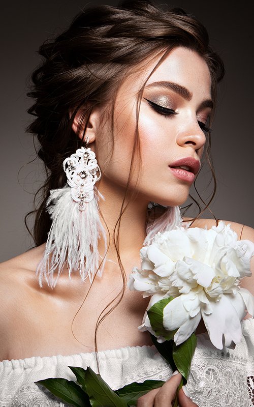 Romantic makeup look, together with Half-up half-down hairdo 💕 Making sure  our bride's eyes pop and also hair doesn't budge all da... | Instagram