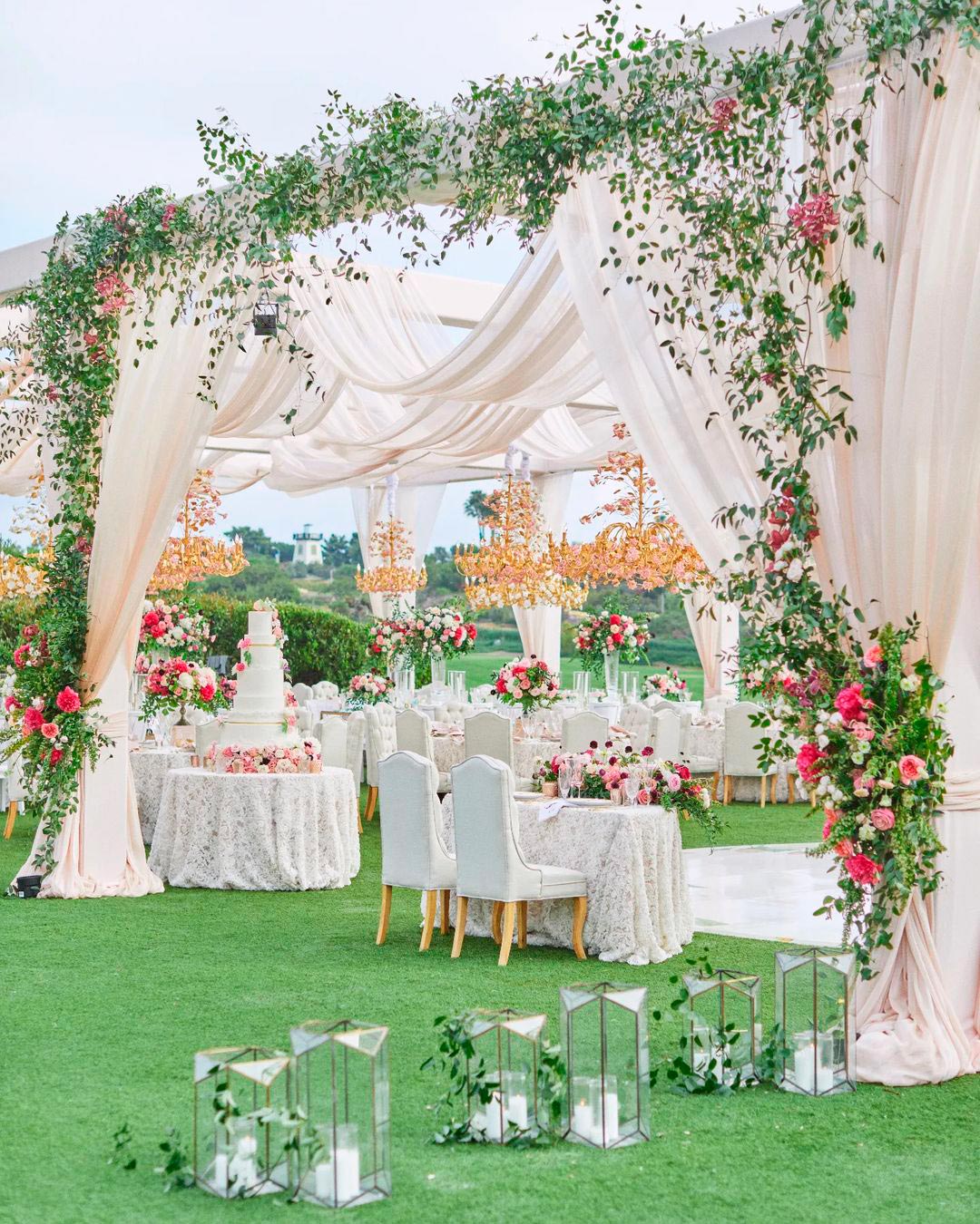 wedding reception decor elegant lights
