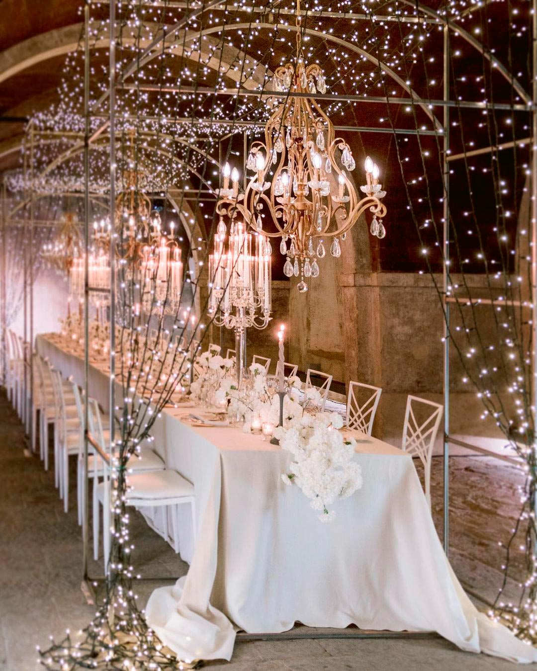 wedding reception decor lights string fairy