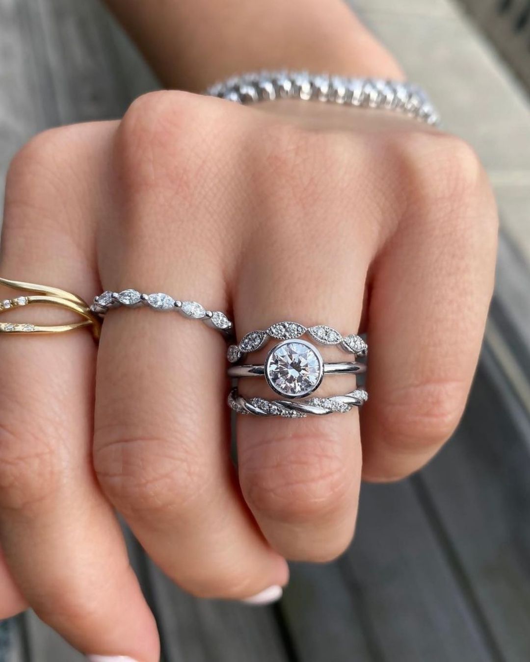 wedding rings for women in white gold