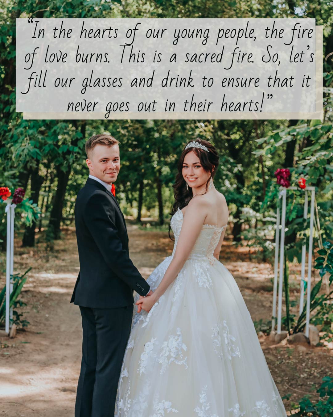 short wedding toasts to bride and groom