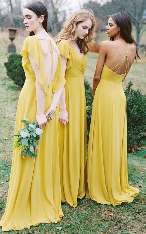 yellow bridesmaid dresses featured