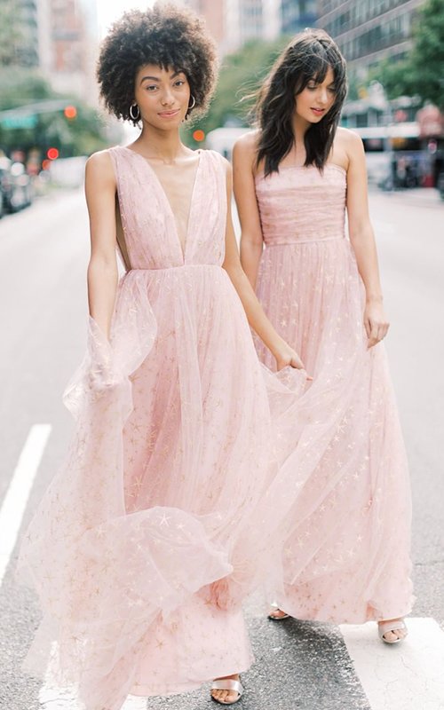 blush bridesmaid dresses