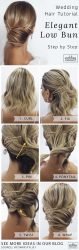 easy wedding hairstyles elegant low bun wedding tutorial