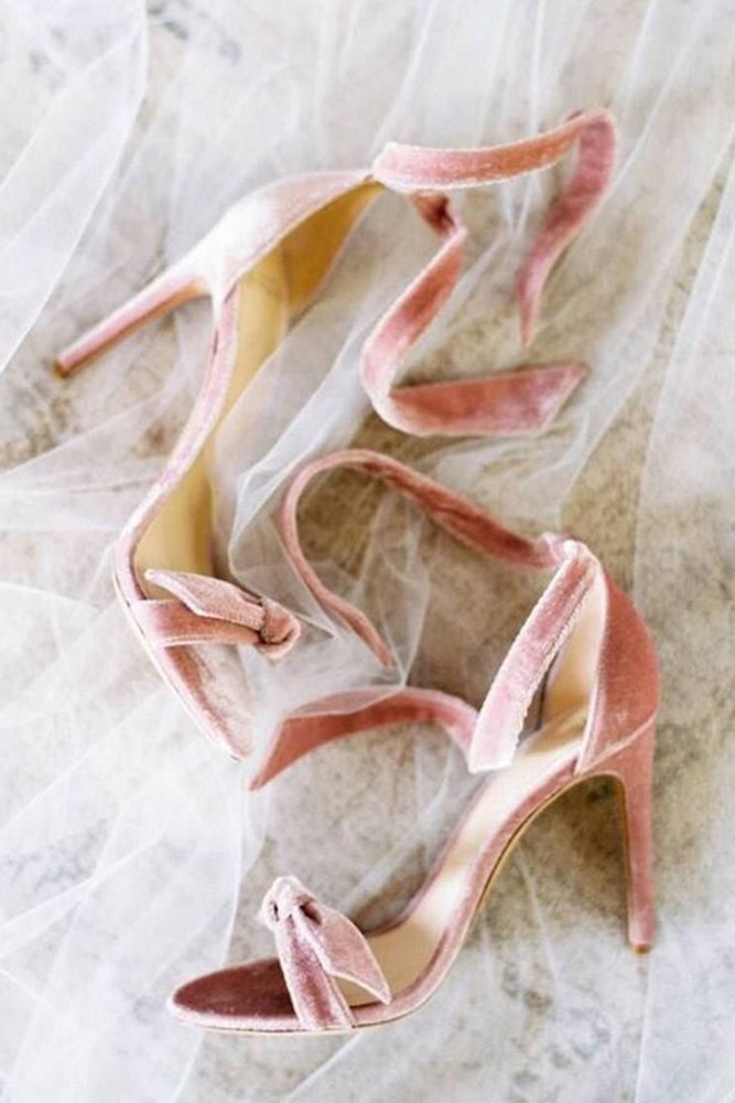 nude wedding shoes with heels bow simple byhandel