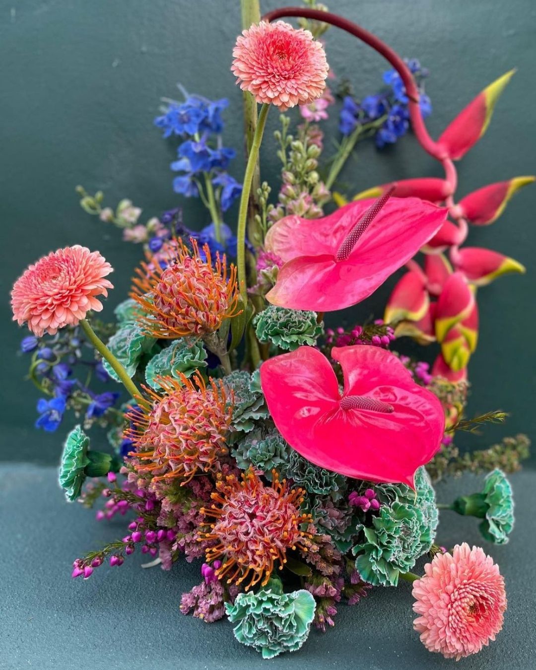 tropical wedding bouquets ideas with protea1