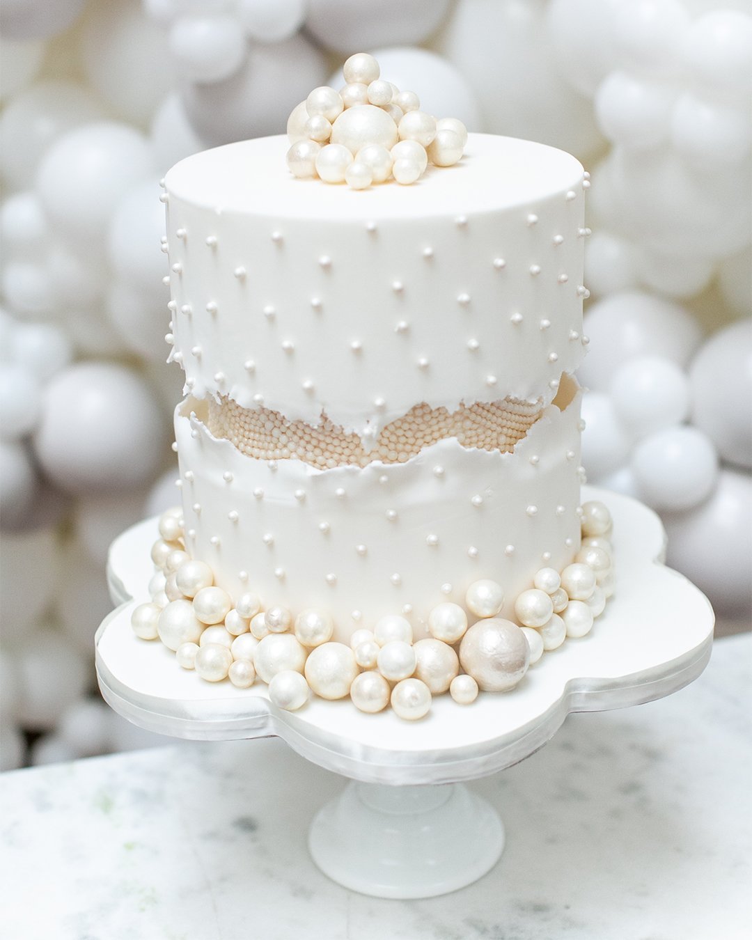wedding cake trends pearl luxury wedding cake Elizabeth's Cake Emporium