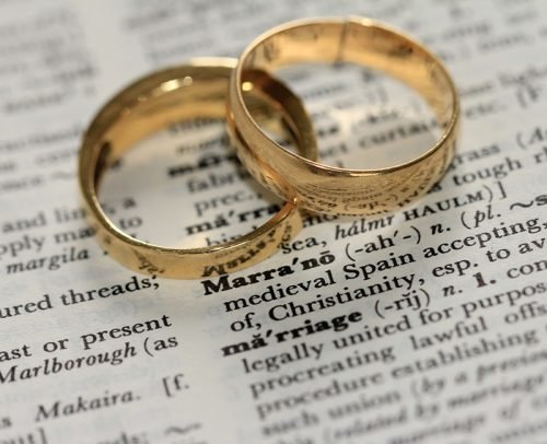 secular wedding ceremony script two gold wedding rings