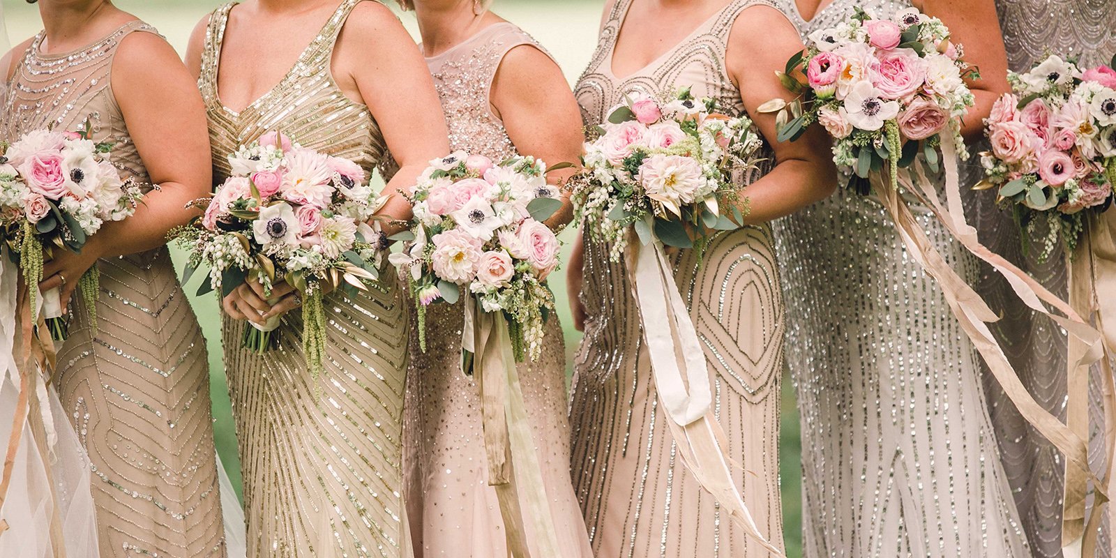 sparkly bridesmaid dresses