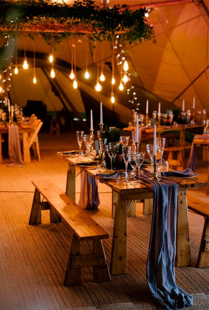 industrial wedding decor table lights