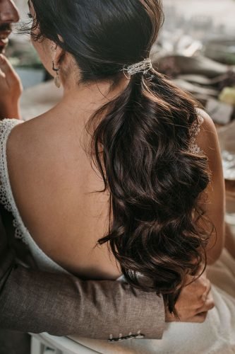 styled photo shoot island of tabarca bride dark long ponytail oscarguillen