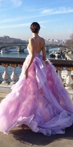 24 Amazing Colourful Wedding Dresses For Non Traditional Bride Purple Wedding Dress Purple Wedding Gown Colored Wedding Dresses