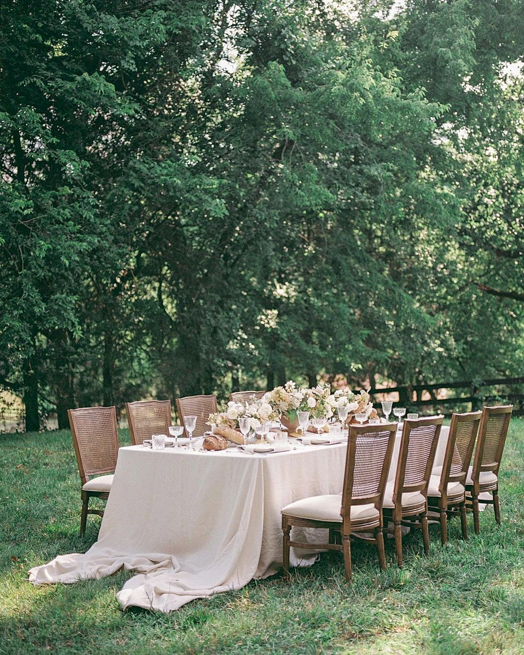 forest wedding theme classic outdoor reception