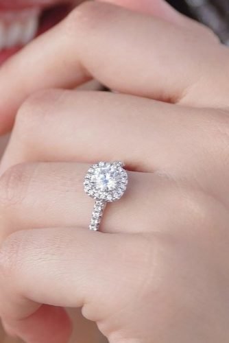 kay jewelers engagement rings round cut halo diamond pave band