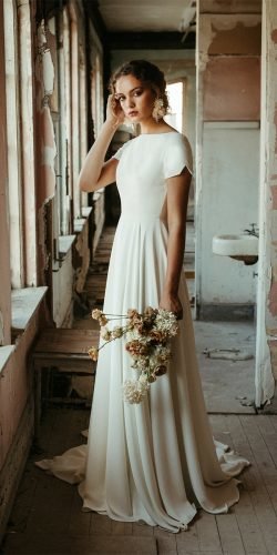 simple hippie wedding dresses
