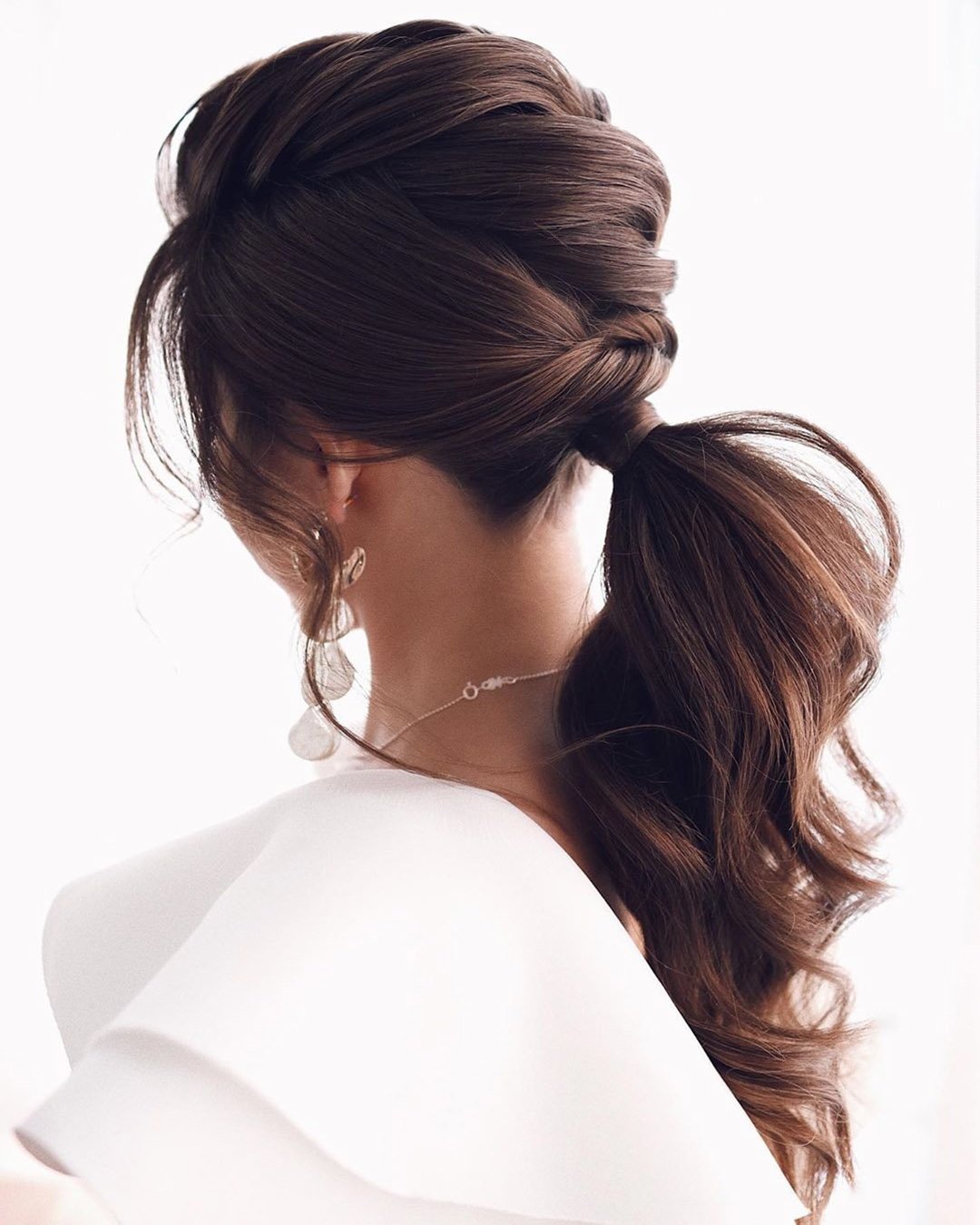 wedding hairstyles long wedding ponytail low ponytail