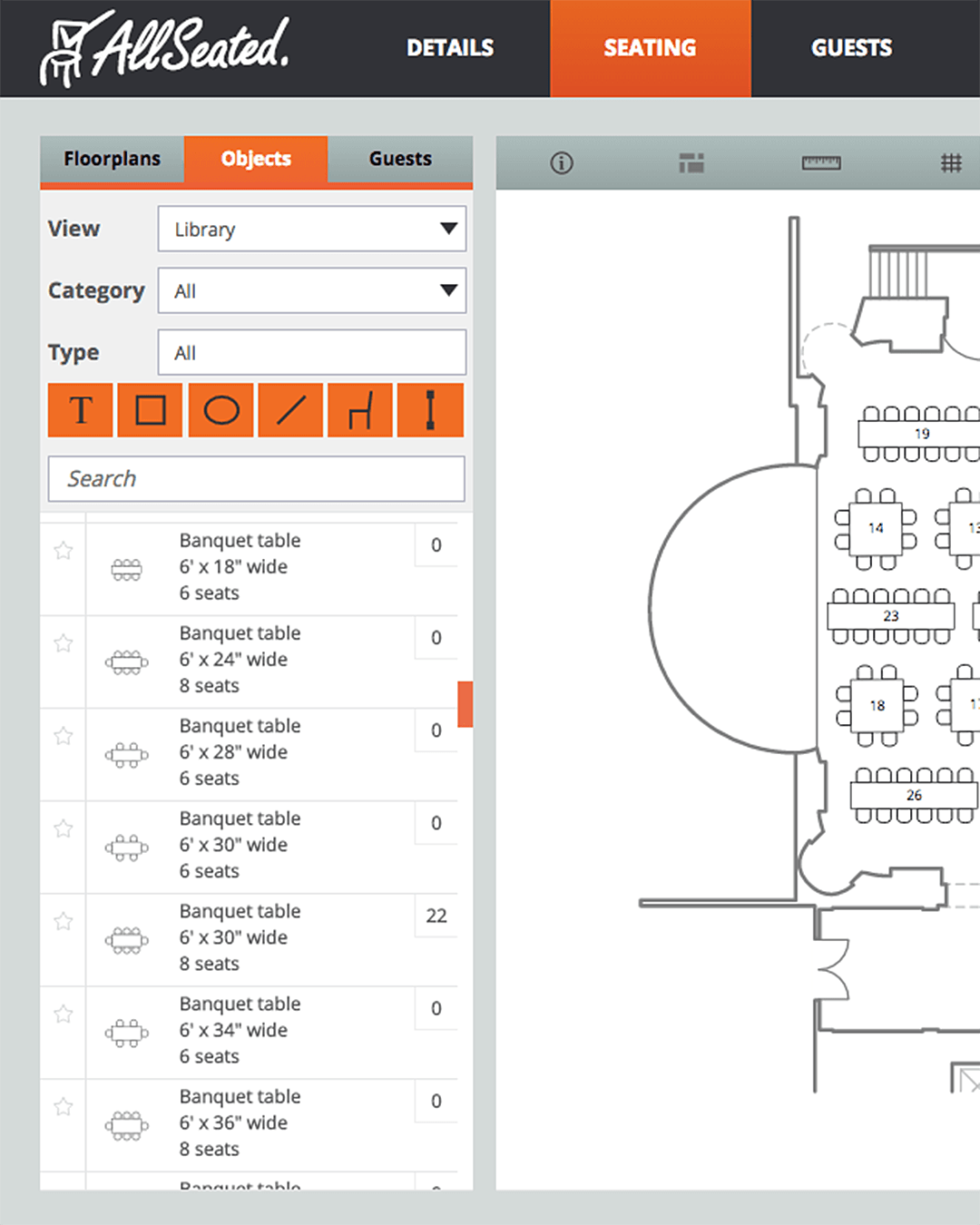 wedding planning apps allseated app