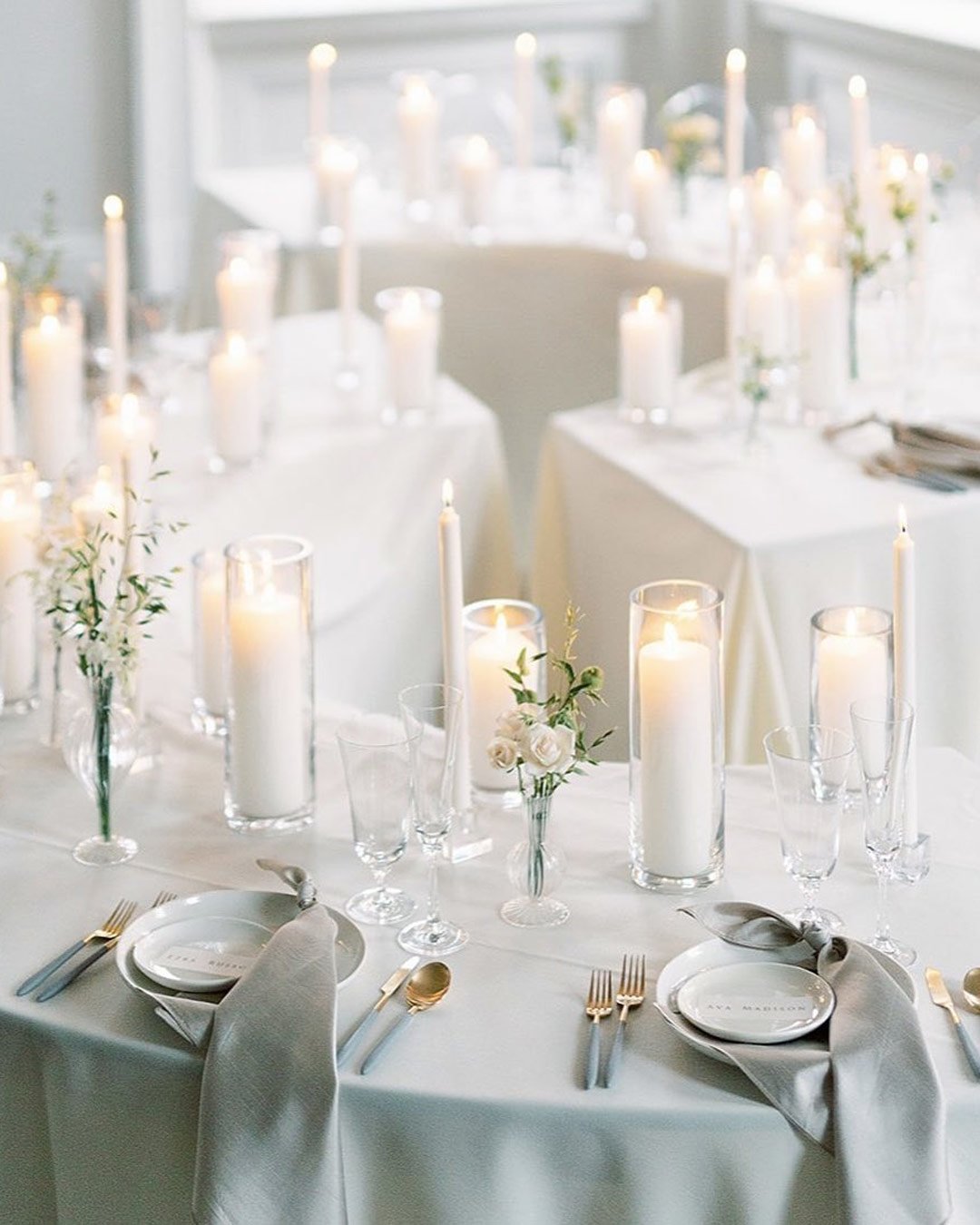 wedding ideas candles table decor