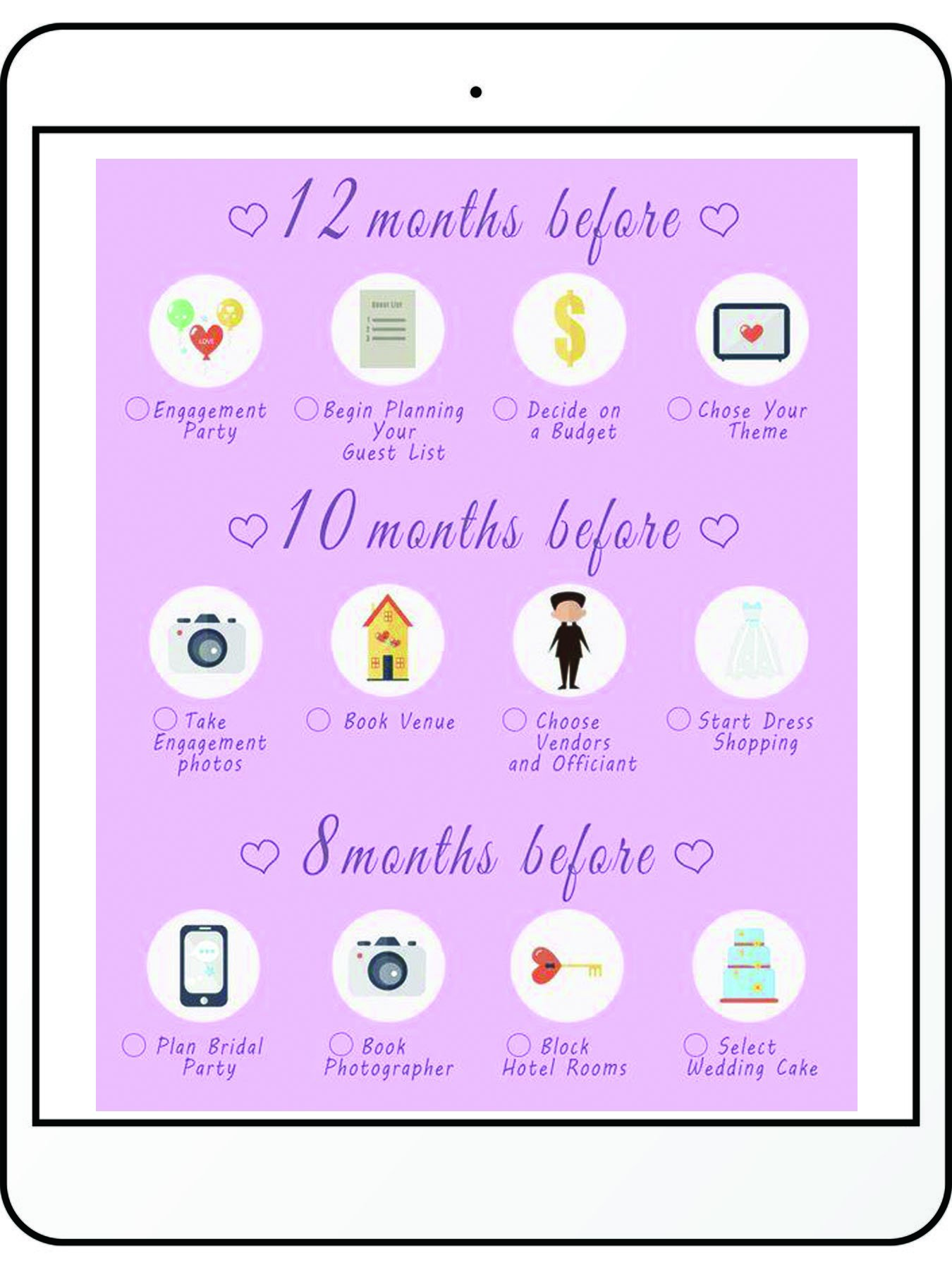 wedding planning freebies 12 month wedding planning timeline infographic