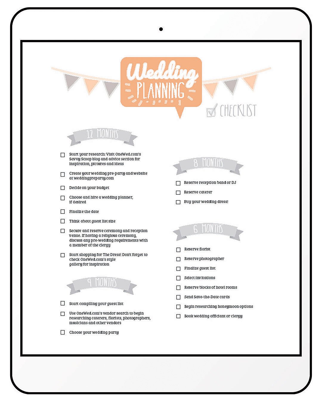 wedding planning printables checklist printable sheknows