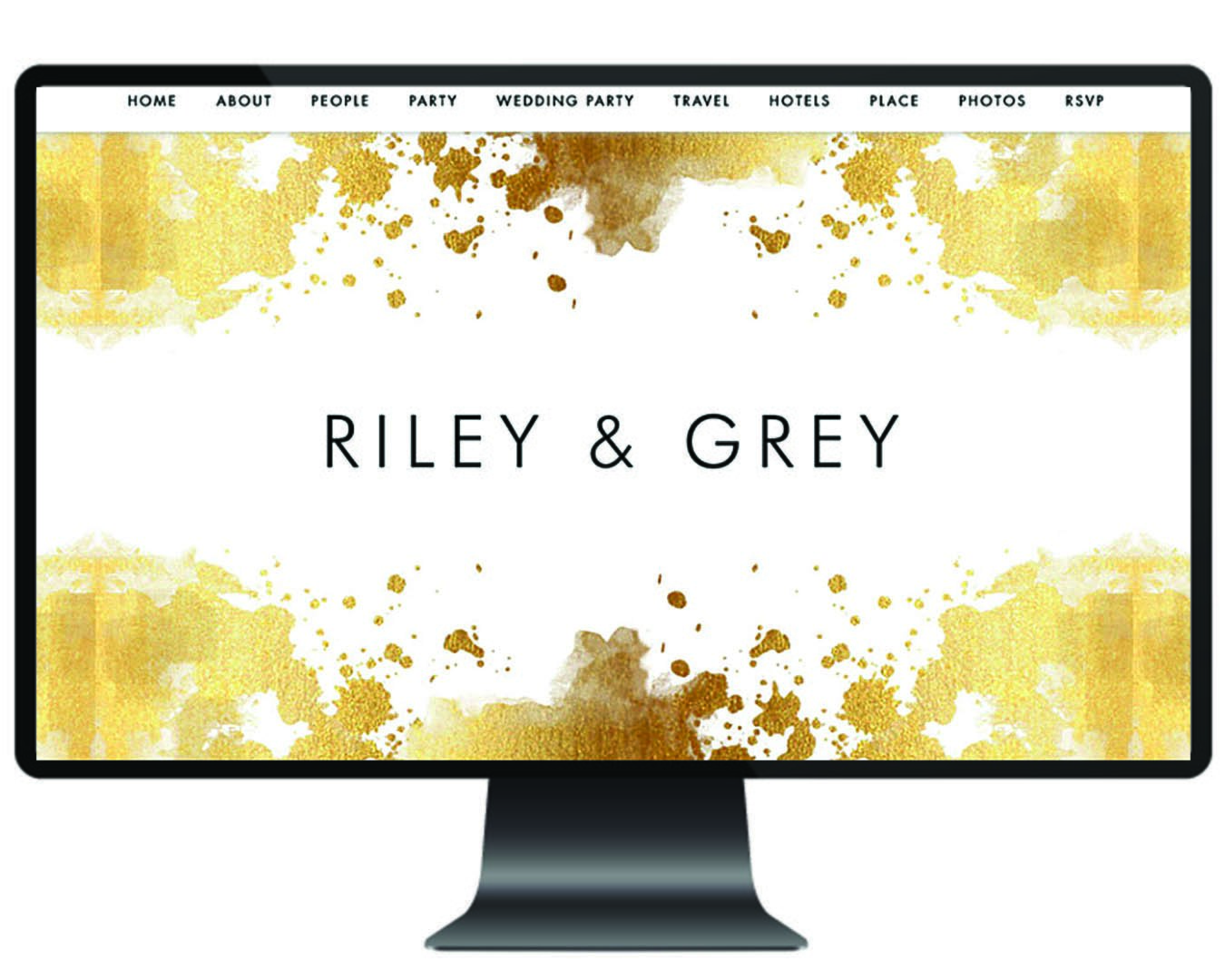 wedding websites riley and grey