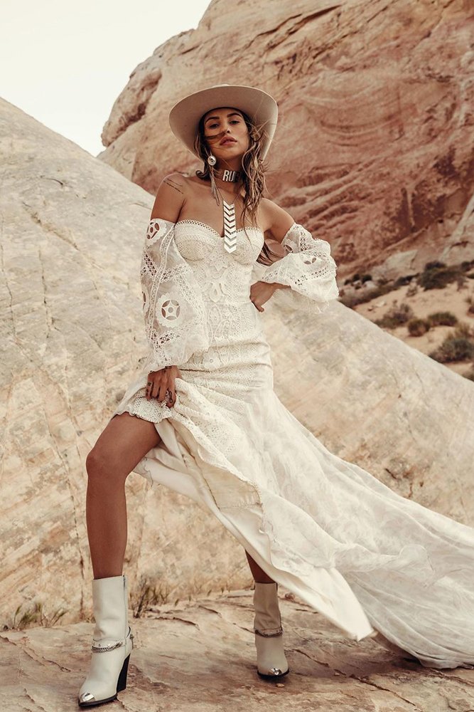 boots with wedding dress