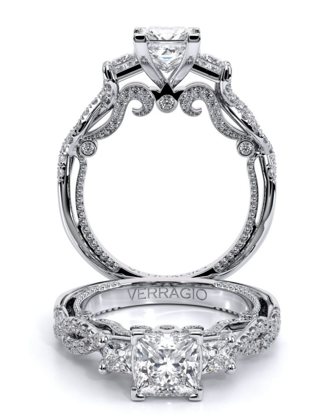 unique engagement rings bezel set diamond rings2