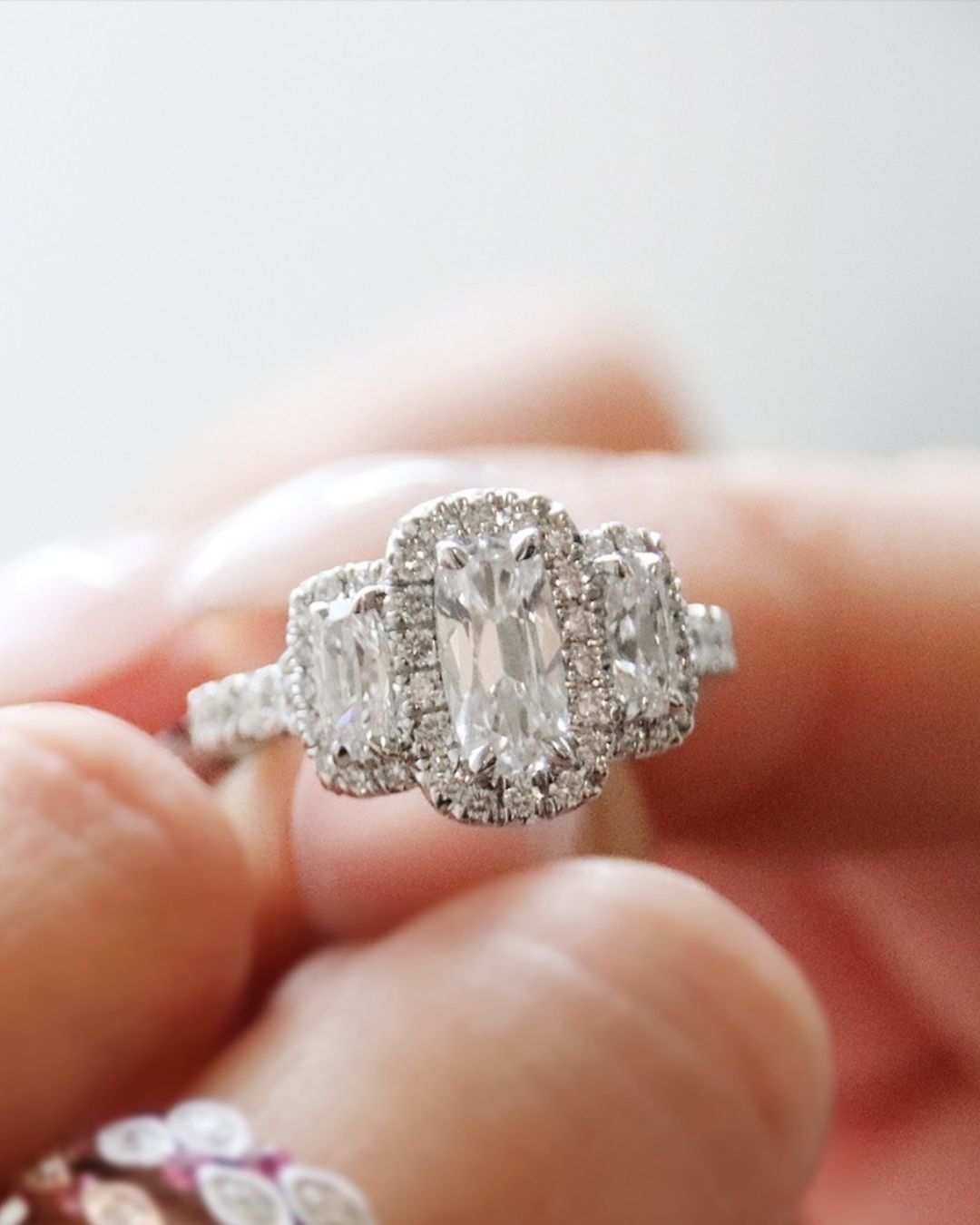 unique engagement rings emerald cut unique engagement rings